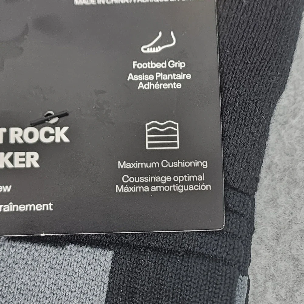 Under Armour Project Rock Socks Mens XL 12-16 Project Playmaker Crew Black Socks